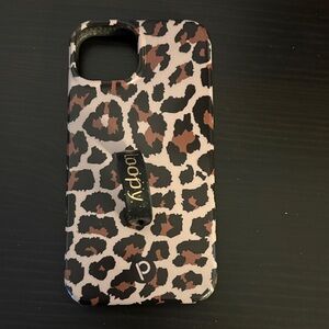 iPhone 13 Loopy Case Black and Brown Leopard Phone Case
